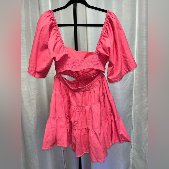 Free People Cross Of Sunlight Mini Dress in pink | size Small - Picture 4 of 7